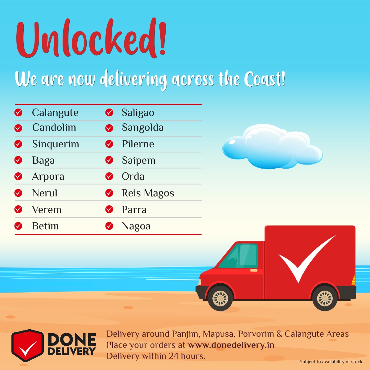 Done Delivery Grocery Doorstep Delivery in Porvorim, Panaji, Panjim Goa